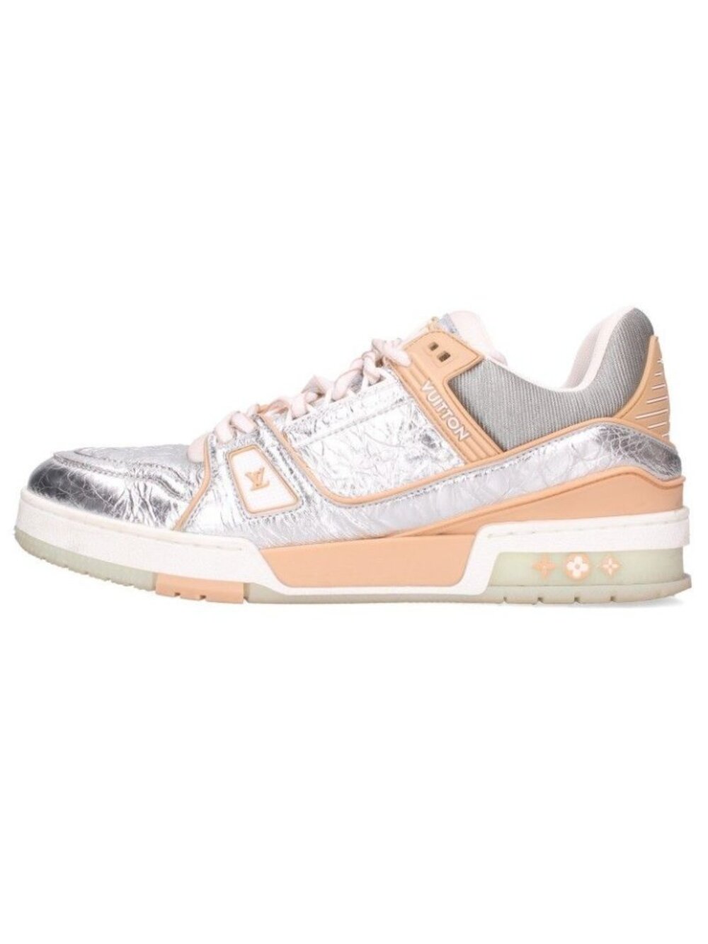 Louis Vuitton LV Trainer Line Metallic Leather Low-Top Sneakers